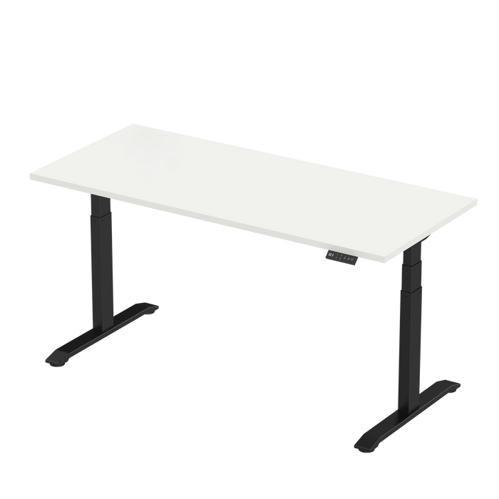 Zit-sta bureau S2 120x80 Zwart / Puur wit