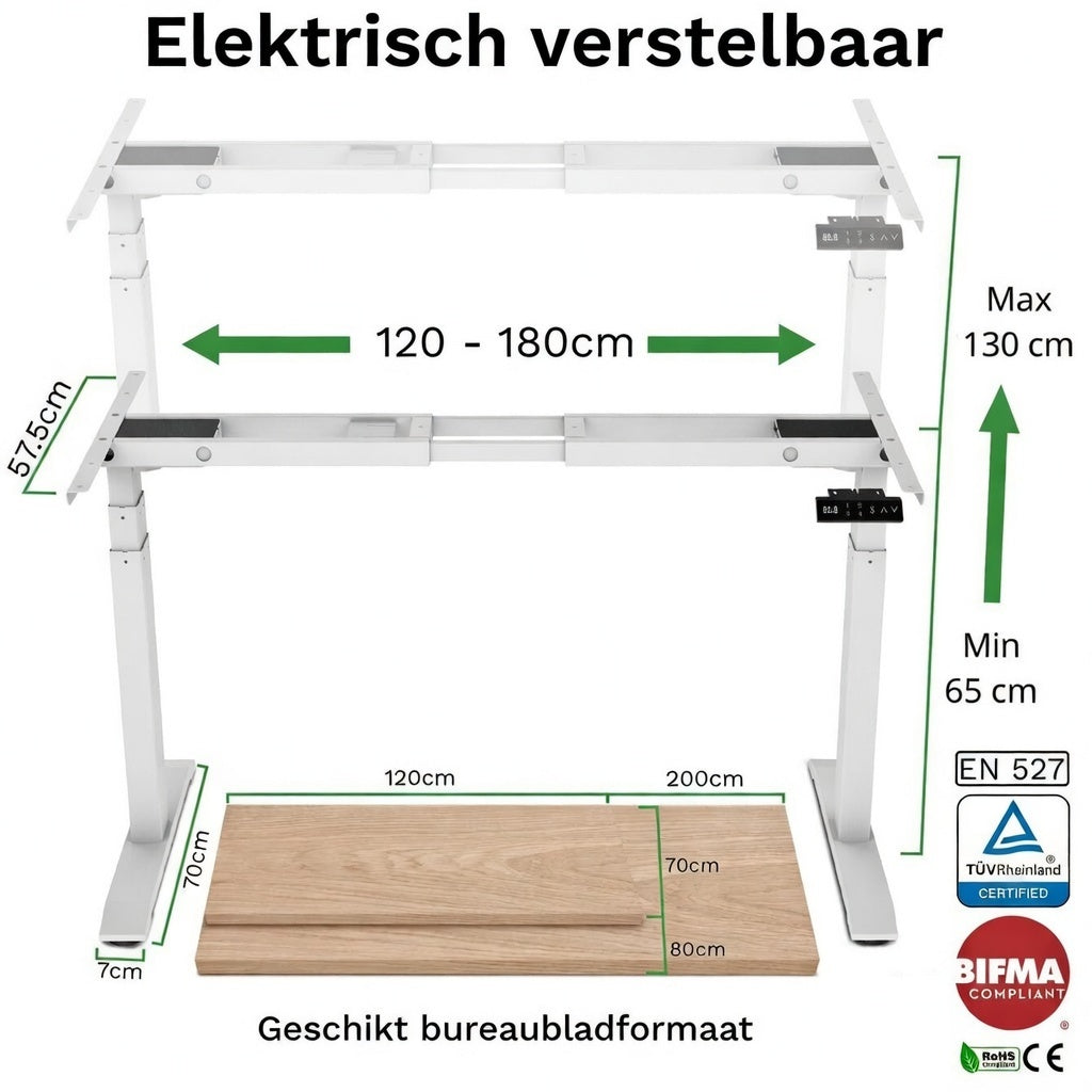 Schreibtischgestell S2 weiß