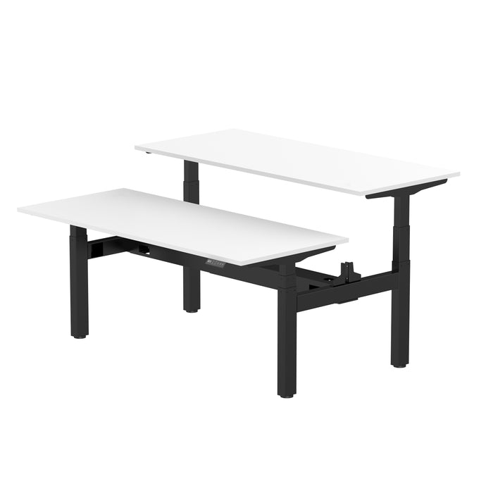 Zit-sta bureau S4 160x80 Zwart / Puur wit