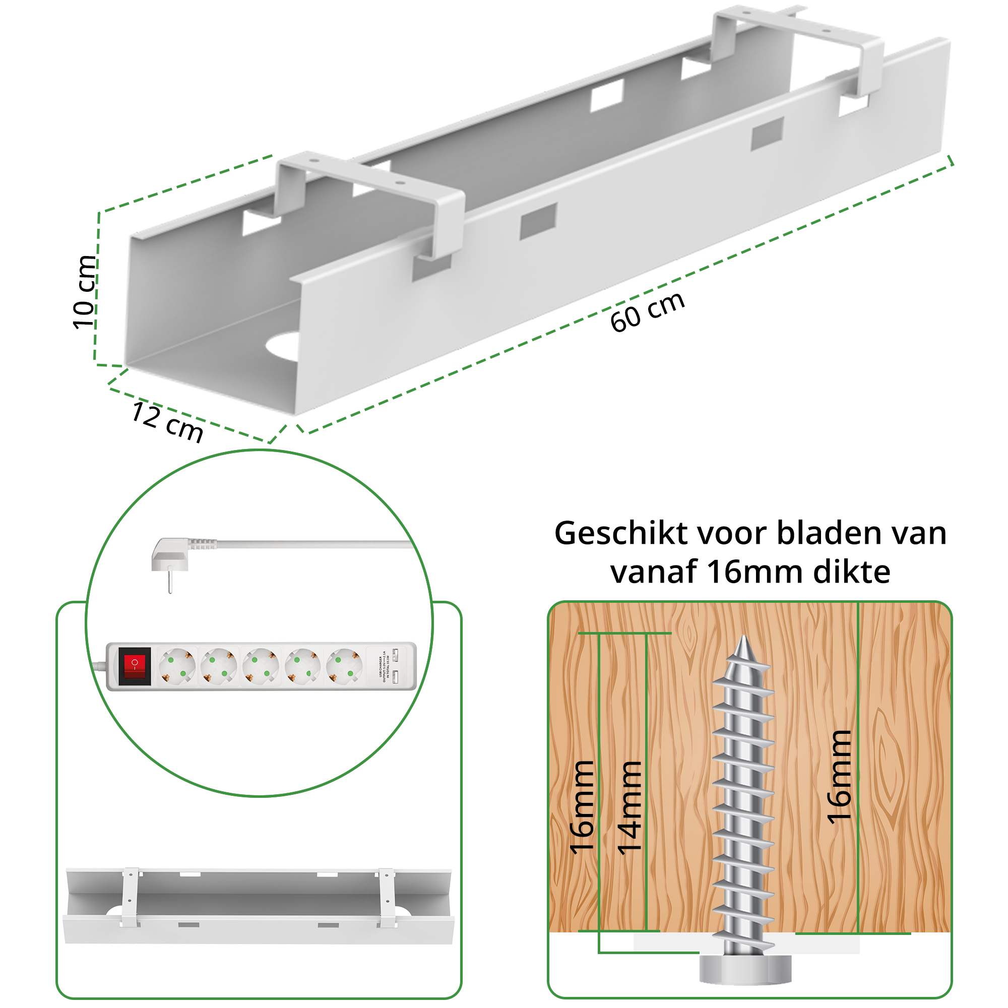 Kabelgoot 60 cm