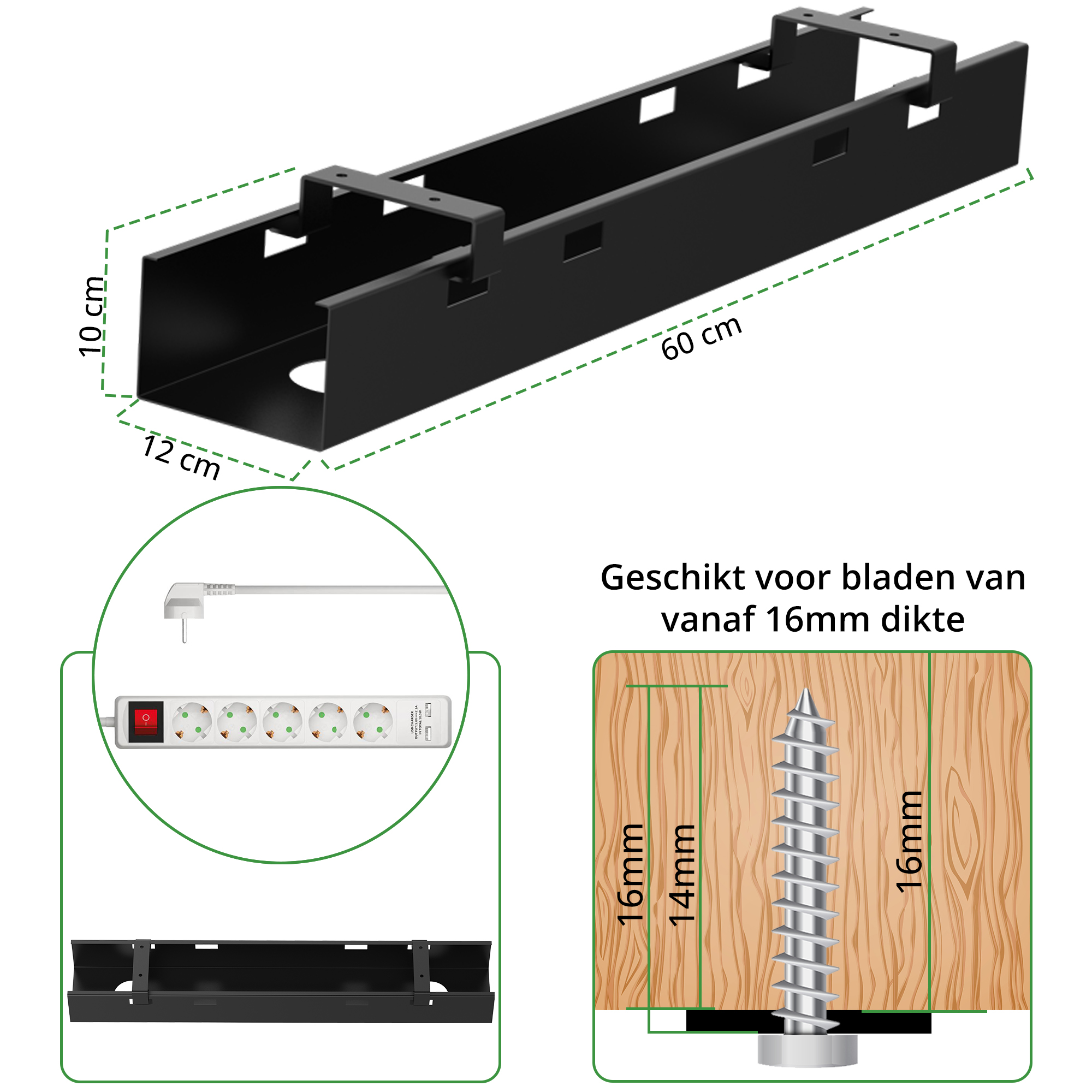 Kabelgoot 60 cm