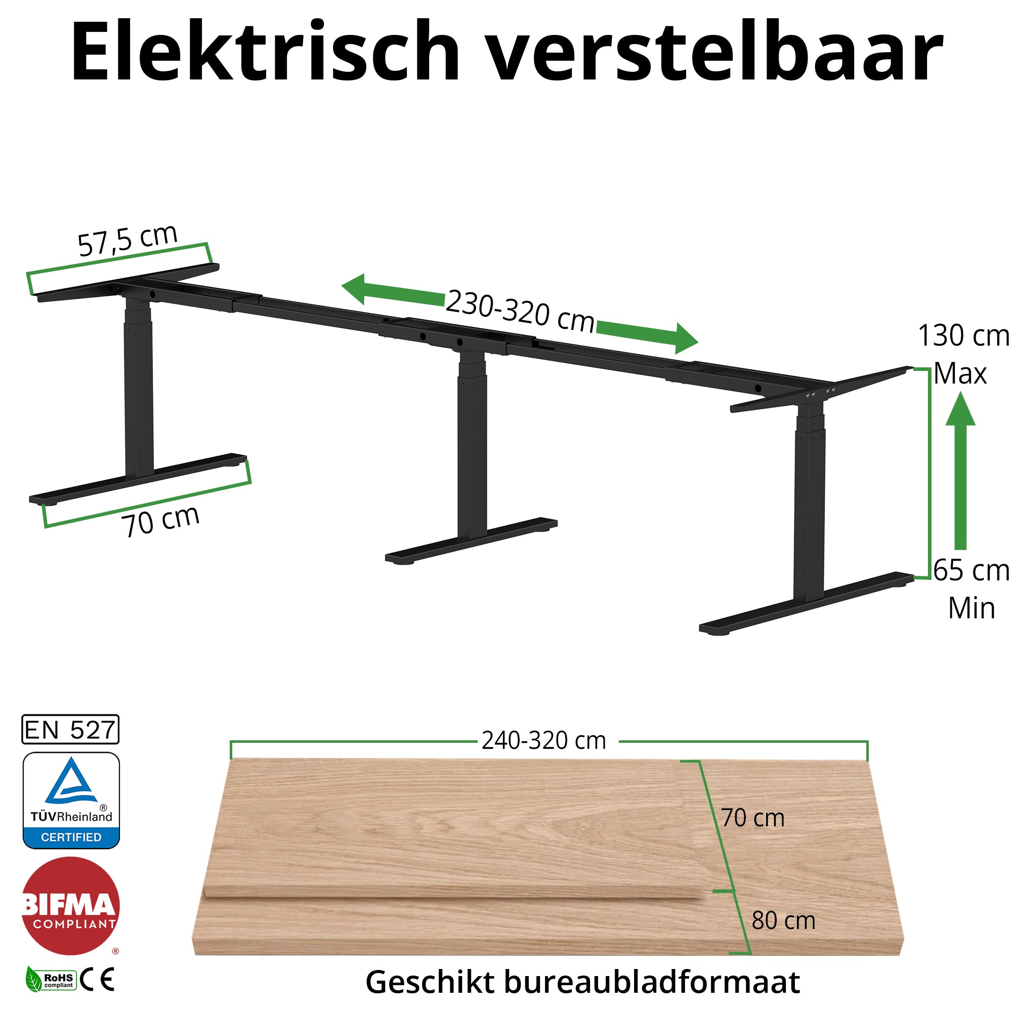 Tischgestell erweitert S3 weiß