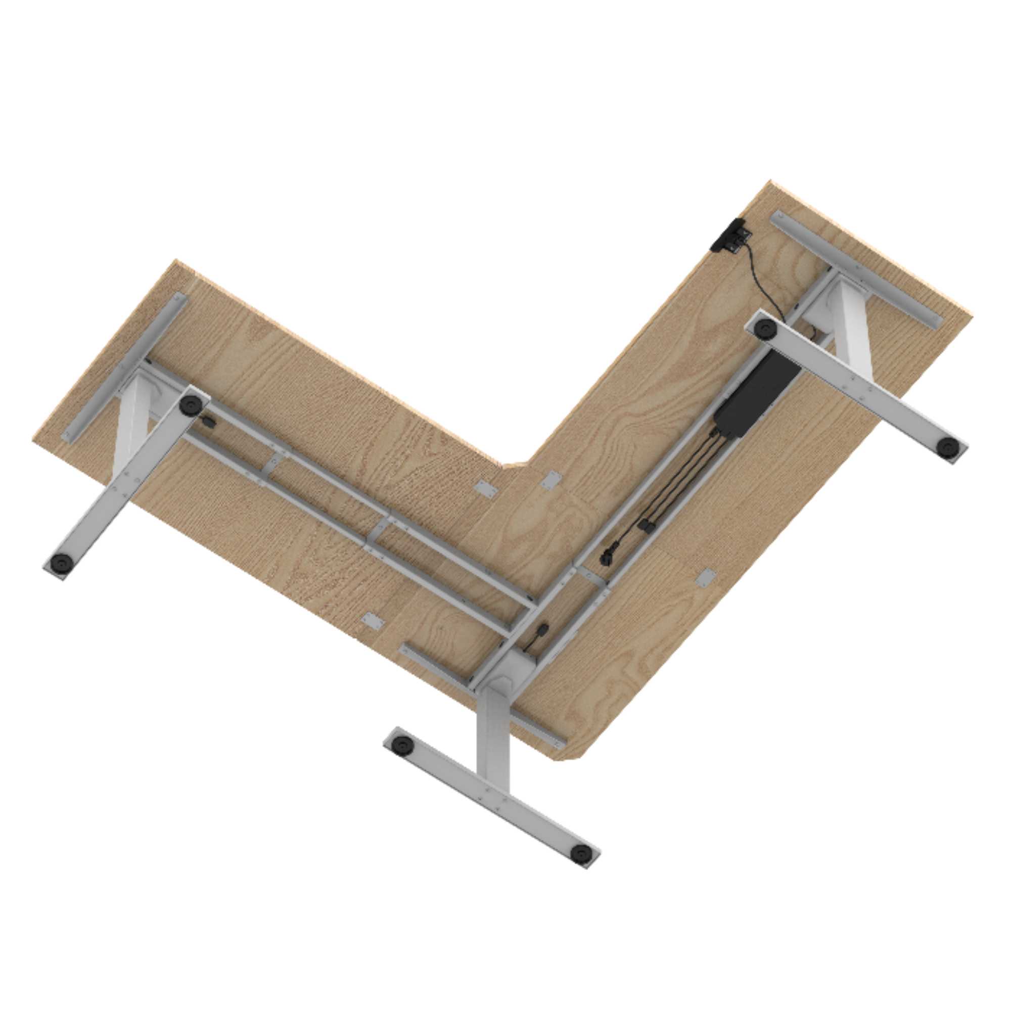 Zit-sta hoekbureau S3 180x160x70