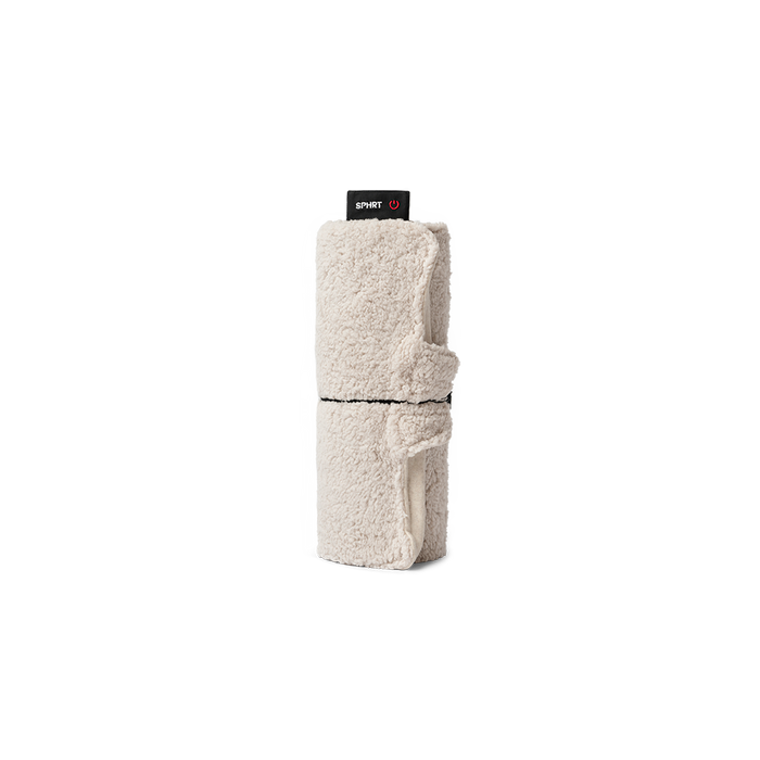 SPHRT Warmtedeken Teddy Grijs / Wit  XL 135x45 | Hoofdsteun design