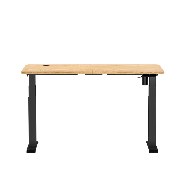 Zit-sta bureau 140x80 Zwart / Naturel eiken NPR