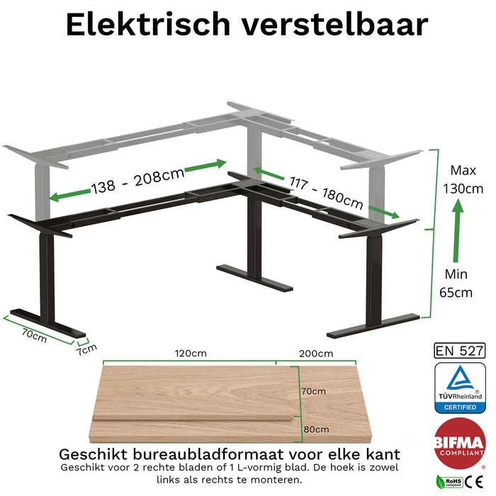 Bureau onderstel S3 zwart