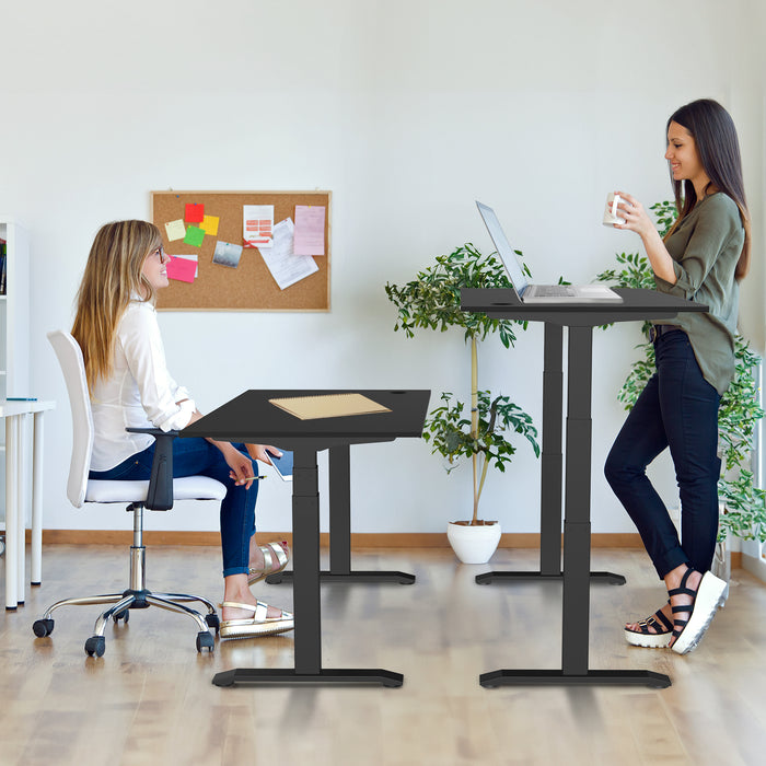 Zit-sta bureau S2 140x80 Zwart / Intens zwart