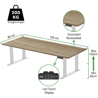Zit-sta bureau 4 poten S5 160x80