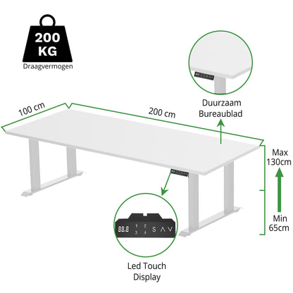 Zit-sta bureau S5 200x100