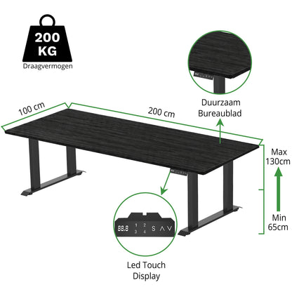Zit-sta bureau S5 200x100