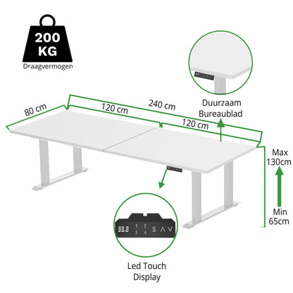 Zit-sta bureau 4 poten S5 240x80