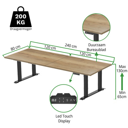 Zit-sta bureau 4 poten S5 240x80