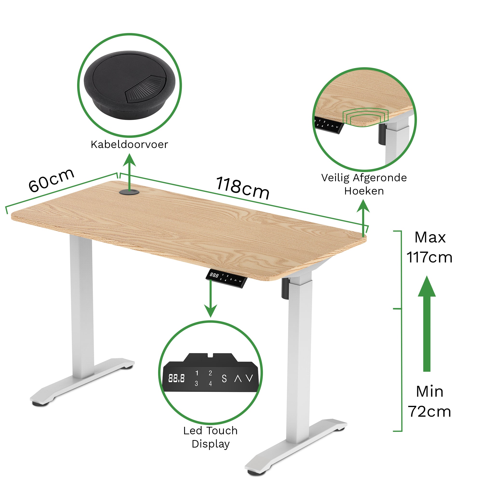 Zit-sta bureau Compact Pro 118x60