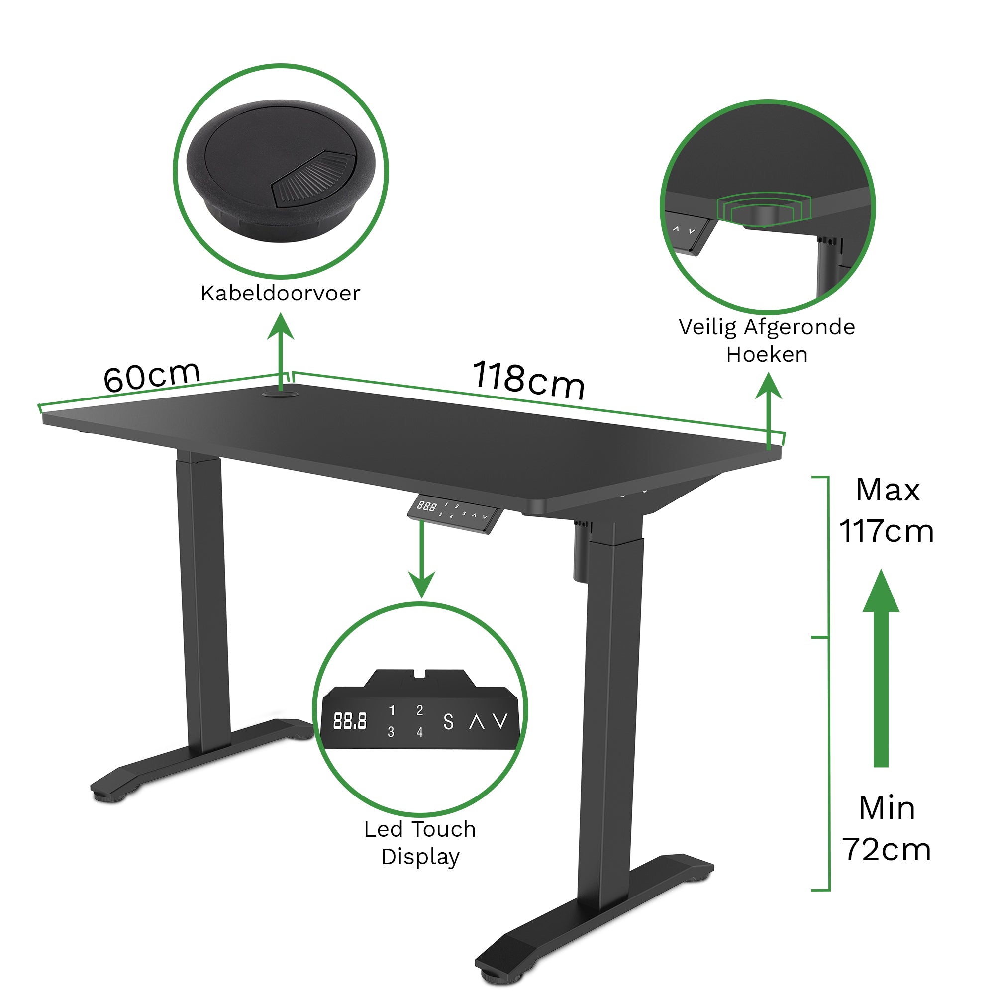 Zit-sta bureau Compact Pro 118x60