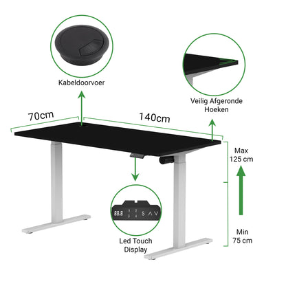 Zit-sta bureau S1 140x70