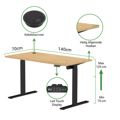 Zit-sta bureau S1 140x70