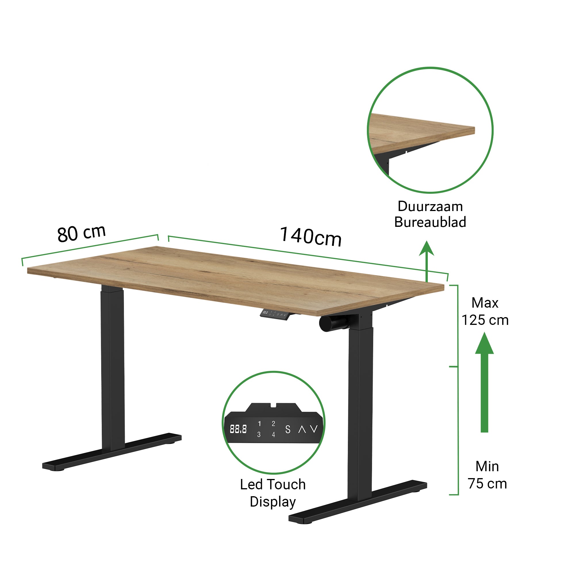 Zit-sta bureau S1 140x80