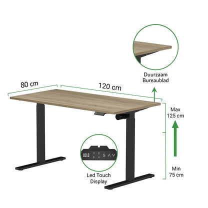 Zit-sta bureau S1 120x80