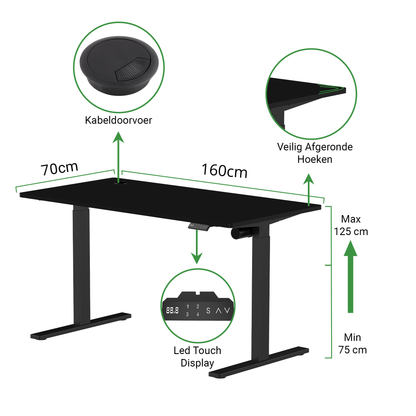 Zit-sta bureau S1 160x70