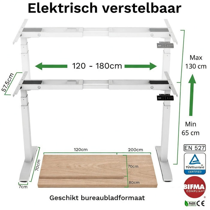 Bureau onderstel S2 wit