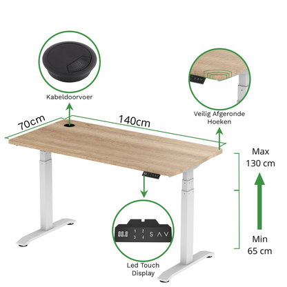 Zit-sta bureau S2 140x70