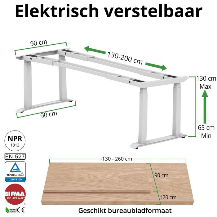 Bureau onderstel vergadertafel S5 wit
