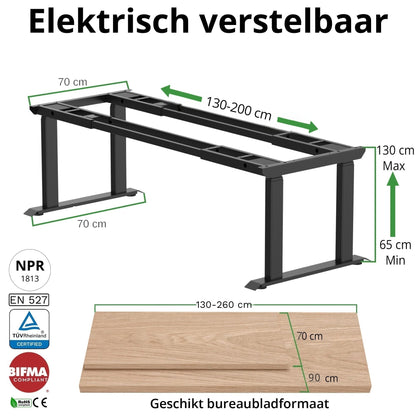 Bureau onderstel 4 poten S5