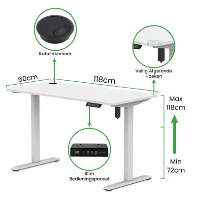 Zit-sta bureau Compact 118x60