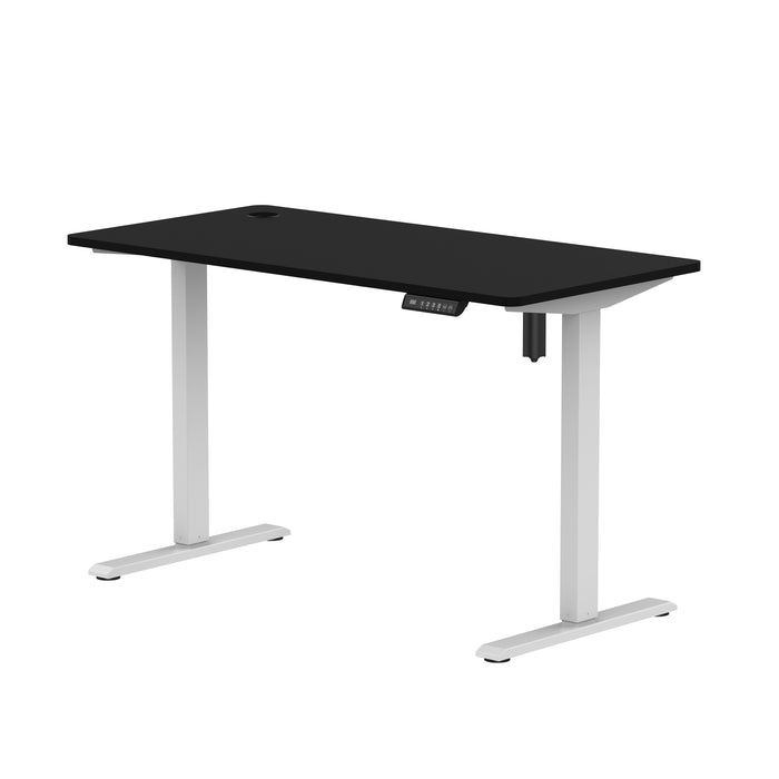 Zit-sta bureau compact 118x60 Wit / Intens zwart