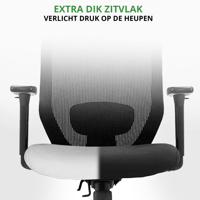 Flex Bureaustoel met extra dik zitvlak
