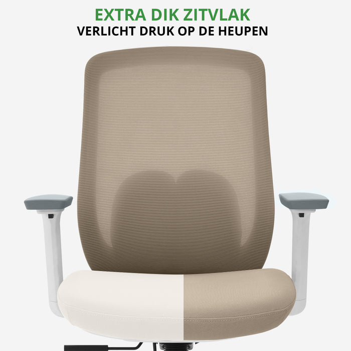 Bureaustoel Nova Beige Wit