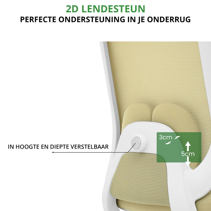 Bureaustoel Nova Beige Wit