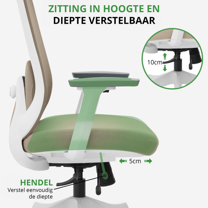 Bureaustoel Nova Beige Wit