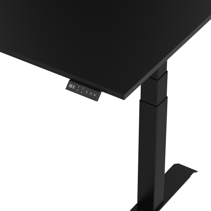 Zit-sta bureau S1 120x80 Zwart / Intens zwart