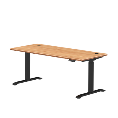 Sitz-Steh-Schreibtisch S2 140x70 Schwarz / Vintage Eiche