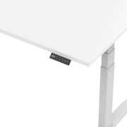 Sitz-Steh-Schreibtisch S3 240x80 Weiß / Reinweiß 