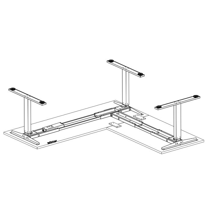 Zit-sta hoekbureau S3 200x160x80