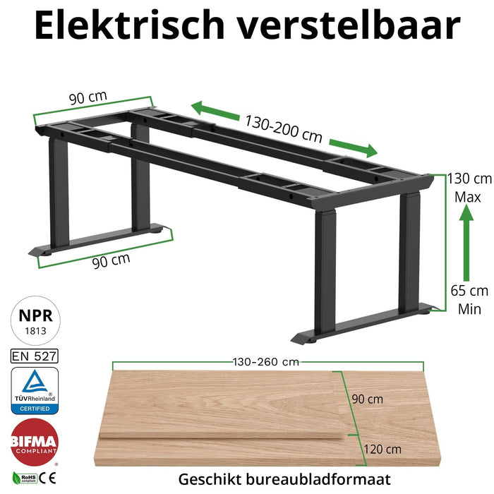 Bureau onderstel vergadertafel S5 zwart