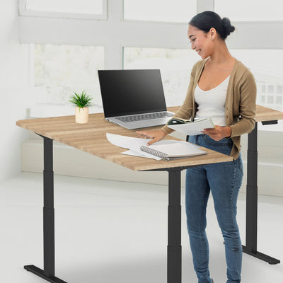 Zit-sta hoekbureau S3 180x160x70
