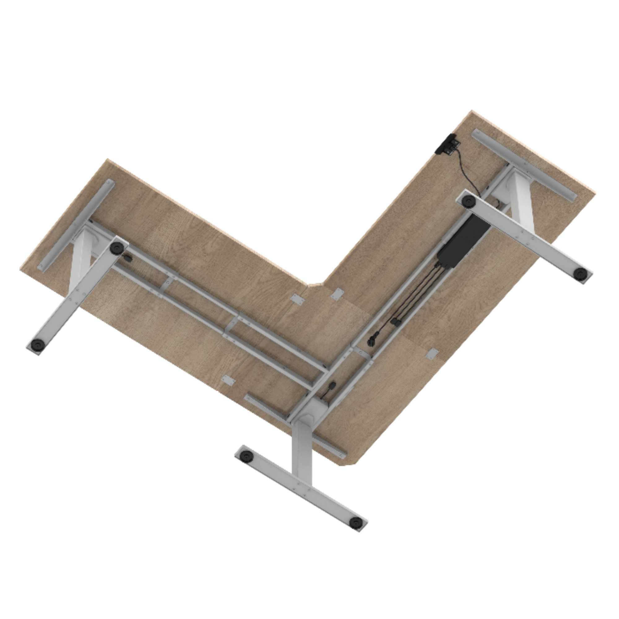 Zit-sta hoekbureau S3 180x160x70