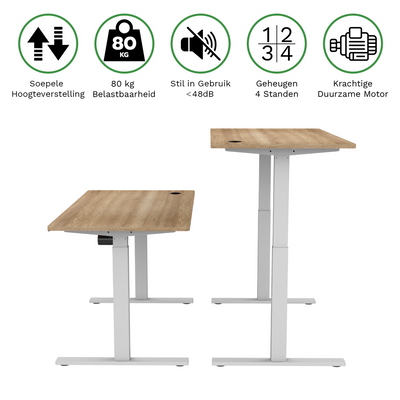 Zit-sta bureau S1 140x70 - Hoog model
