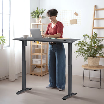 Wiltec bureautafel in hoogte verstelbaar met twee motoren, tafelframe, bureauframe, met botsbeveiliging, memory en zit/sta-geheugen Wiltec bureautafel in hoogte verstelbaar met twee motoren, tafelframe, bureauframe, met botsbeveiliging, memory en zit/sta-geheugen