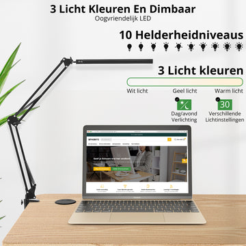 NEWACALOX-vergrootglas-bureaulamp, 5-dioptrie 4.3 ″ Tafellamp van echt NEWACALOX-vergrootglas-bureaulamp, 5-dioptrie 4.3 ″ Tafellamp van echt